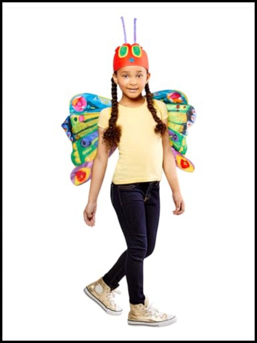 Toddler Butterfly Costume Kit Wings Hat 4T